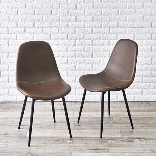 萩原 本革調チェア Aタイプ ダークブラウン LC-4234DBR-2 1台(ご注文単位2台)【直送品】