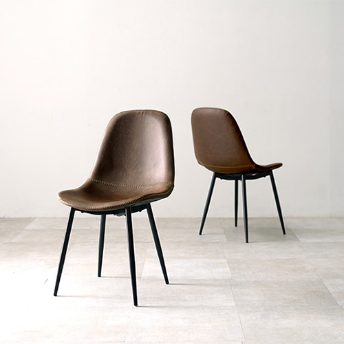 萩原 本革調チェア Aタイプ ダークブラウン LC-4234DBR-2 1台(ご注文単位2台)【直送品】