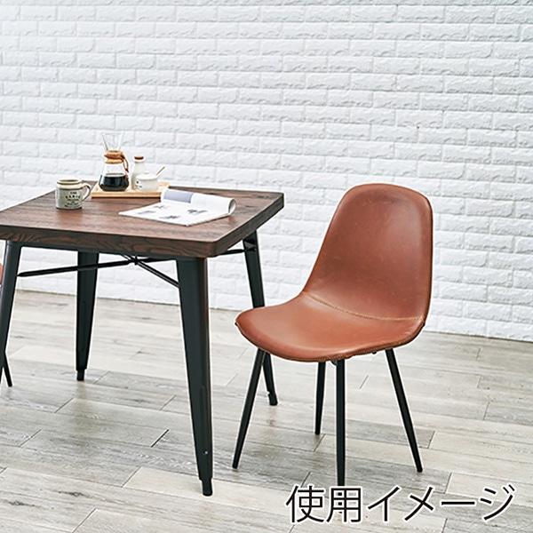 萩原 本革調チェア Aタイプ ブラウン LC-4234BR-2 1台(ご注文単位2台)【直送品】