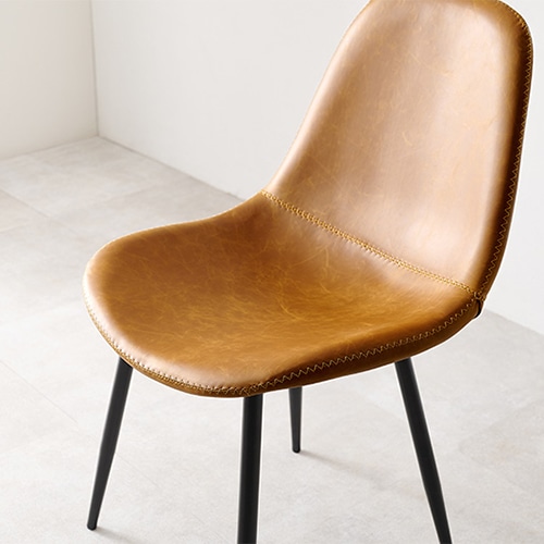 萩原 本革調チェア Aタイプ キャメル LC-4234CA-2 1台(ご注文単位2台)【直送品】