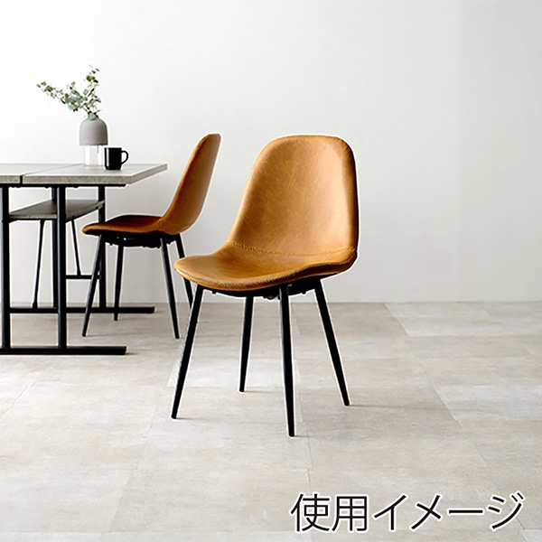 萩原 本革調チェア Aタイプ キャメル LC-4234CA-2 1台(ご注文単位2台)【直送品】