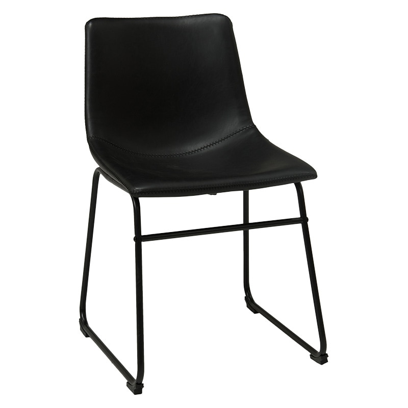 萩原 本革調チェア Bタイプ ブラック LC-4235BK-2 1台(ご注文単位2台)【直送品】