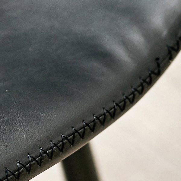 萩原 本革調チェア Bタイプ　ブラック LC-4235BK-2 1台（ご注文単位2台）【直送品】