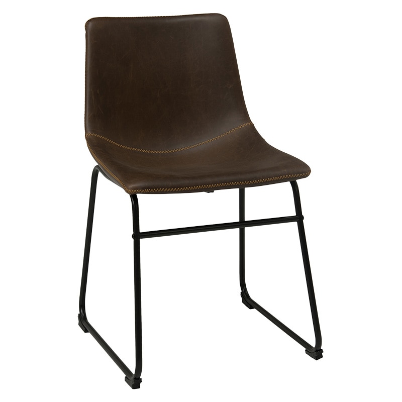 萩原 本革調チェア Bタイプ ダークブラウン LC-4235DBR-2 1台(ご注文単位2台)【直送品】