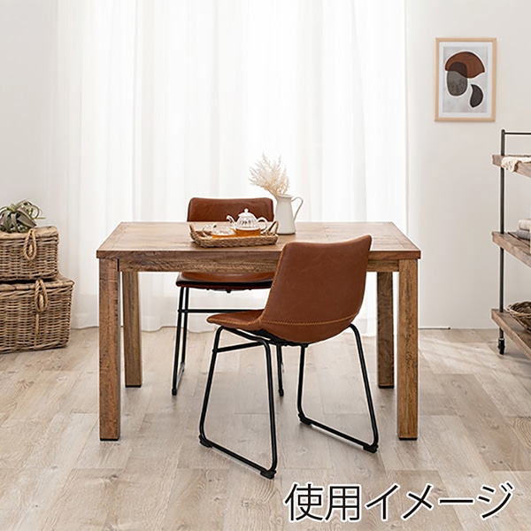 萩原 本革調チェア Bタイプ ブラウン LC-4235BR-2 1台(ご注文単位2台)【直送品】