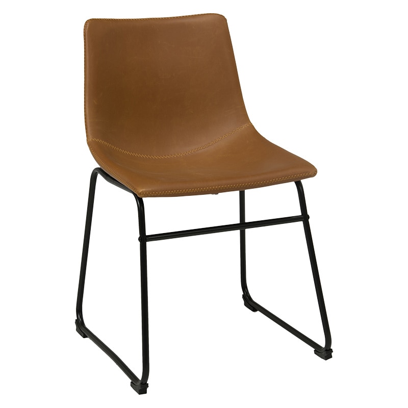 萩原 本革調チェア Bタイプ キャメル LC-4235CA-2 1台(ご注文単位2台)【直送品】