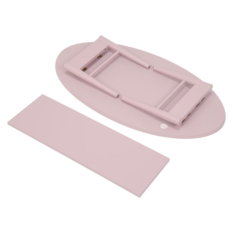 萩原 折りたたみテーブル 棚付き 幅90cm スモーキーピンク VT-7969SP 1台(ご注文単位1台)【直送品】