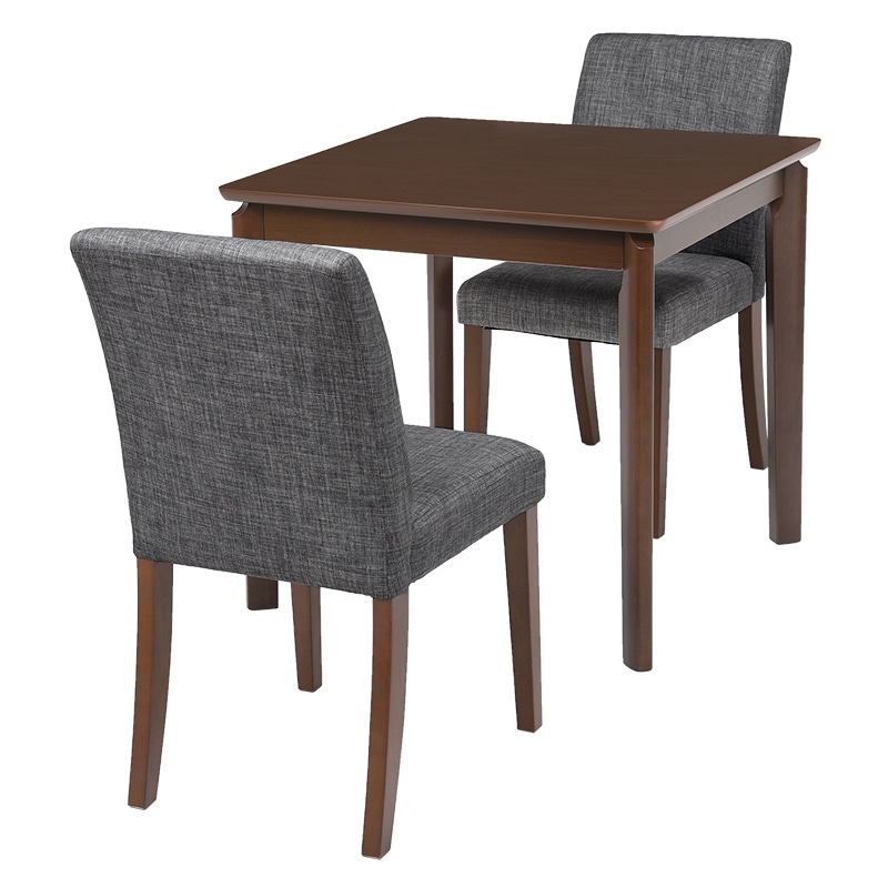 萩原 ダイニング3点セット 幅75cm グレー VDS-7301DBGY-3S 1セット(ご注文単位1セット)【直送品】