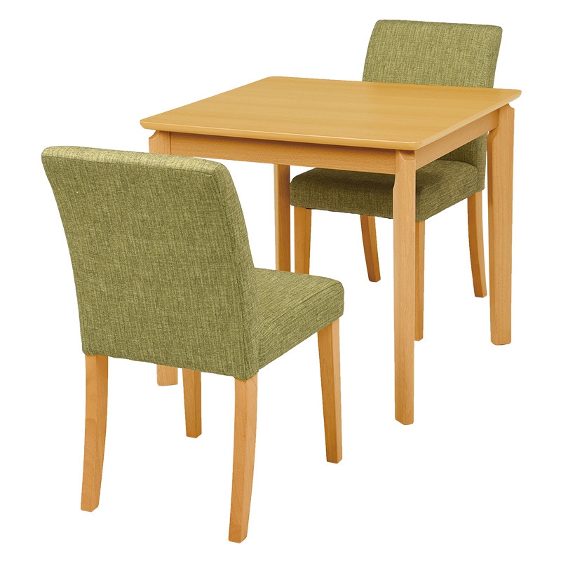 萩原 ダイニング3点セット 幅75cm グリーン VDS-7301NAGR-3S 1セット(ご注文単位1セット)【直送品】
