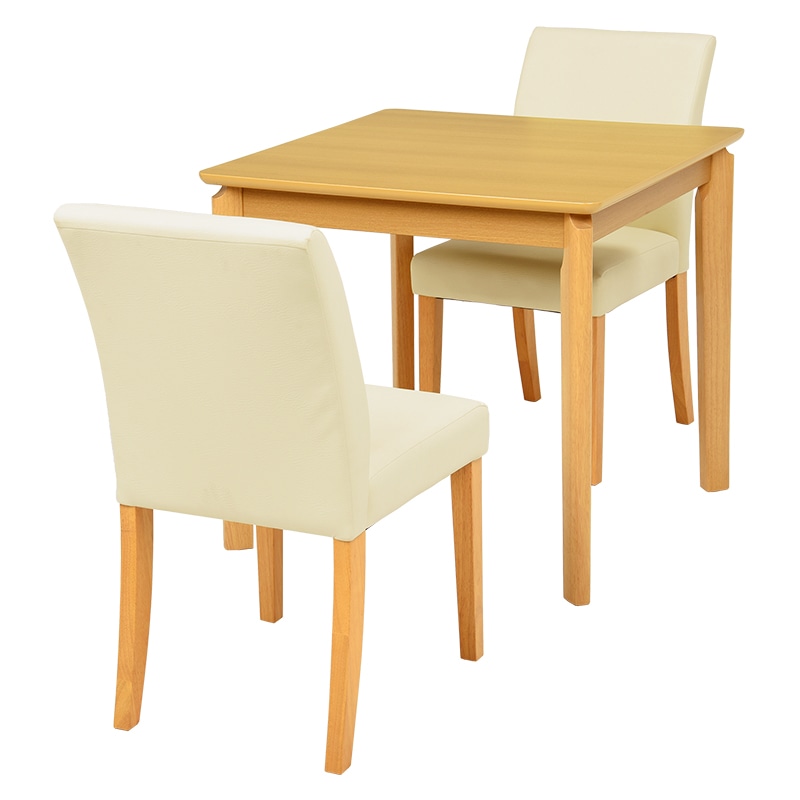 萩原 ダイニング3点セット 幅75cm アイボリー VDS-7301NAPW-3S 1セット(ご注文単位1セット)【直送品】