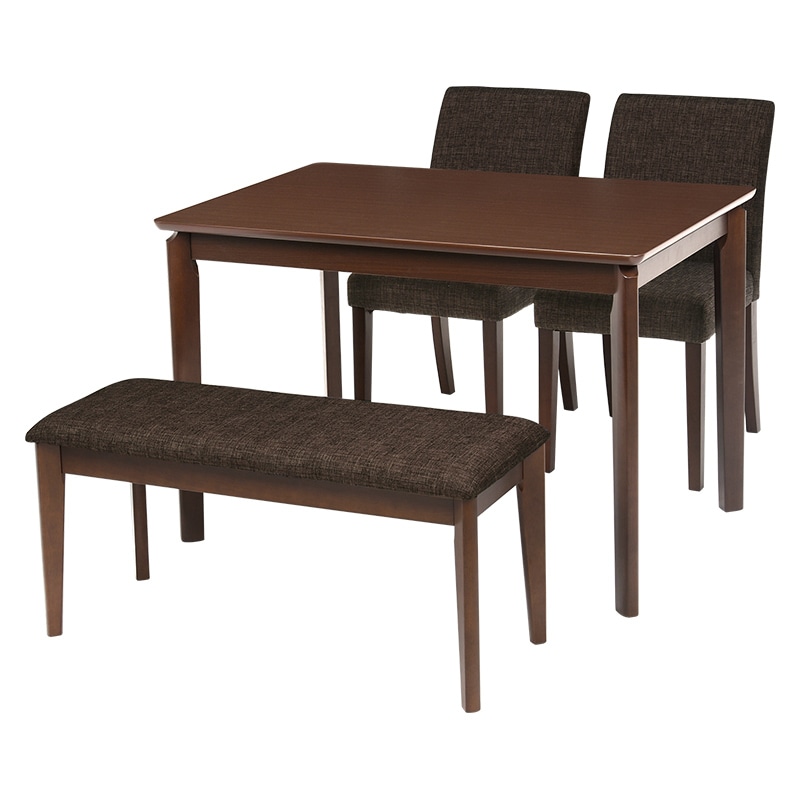 萩原 ダイニング4点セット 幅110cm ブラウン VDS-7301DBBR-4S 1セット(ご注文単位1セット)【直送品】