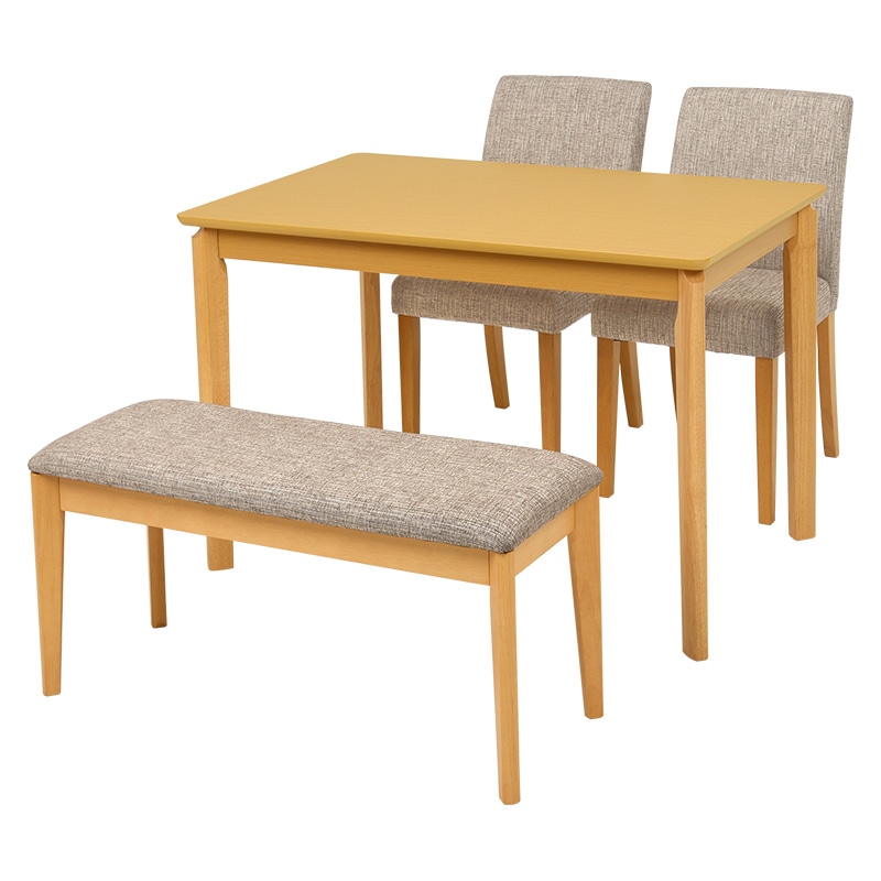 萩原 ダイニング4点セット 幅110cm ベージュ VDS-7301NABE-4S 1セット(ご注文単位1セット)【直送品】