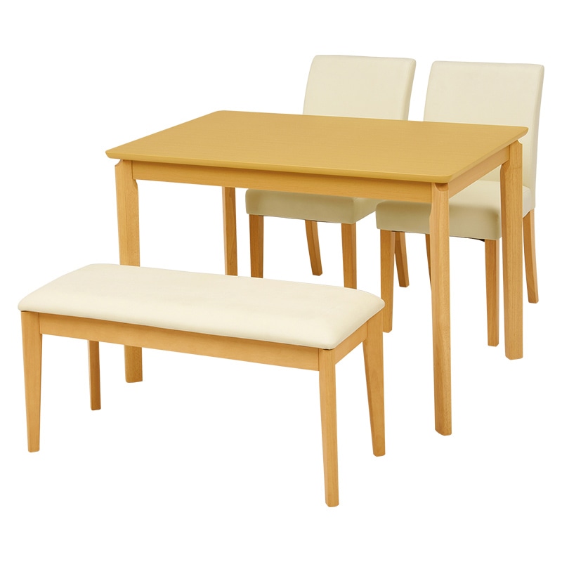 萩原 ダイニング4点セット 幅110cm アイボリー VDS-7301NAPW-4S 1セット(ご注文単位1セット)【直送品】