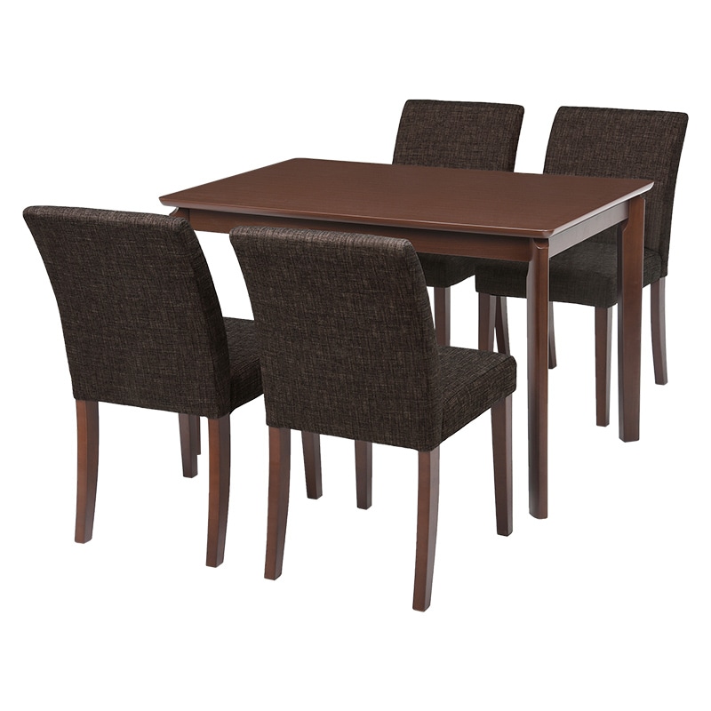 萩原 ダイニング5点セット 幅110cm ブラウン VDS-7301DBBR-5S 1セット(ご注文単位1セット)【直送品】