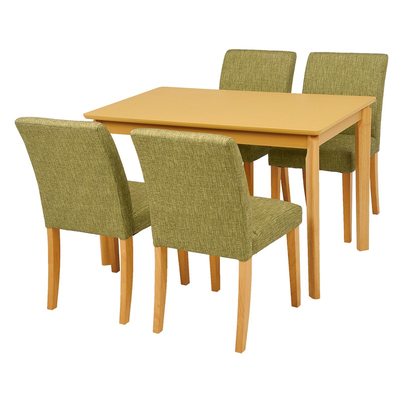 萩原 ダイニング5点セット 幅110cm グリーン VDS-7301NAGR-5S 1セット(ご注文単位1セット)【直送品】