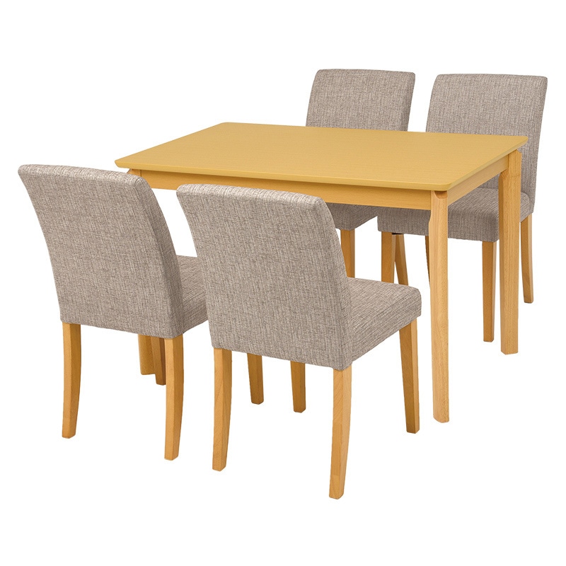 萩原 ダイニング5点セット 幅110cm ベージュ VDS-7301NABE-5S 1セット(ご注文単位1セット)【直送品】