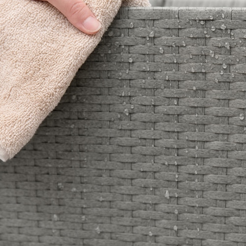 萩原 ランドリーラック 幅40.5cm 4杯 キャスター付 グレー RAN-2415GY 1台(ご注文単位1台)【直送品】