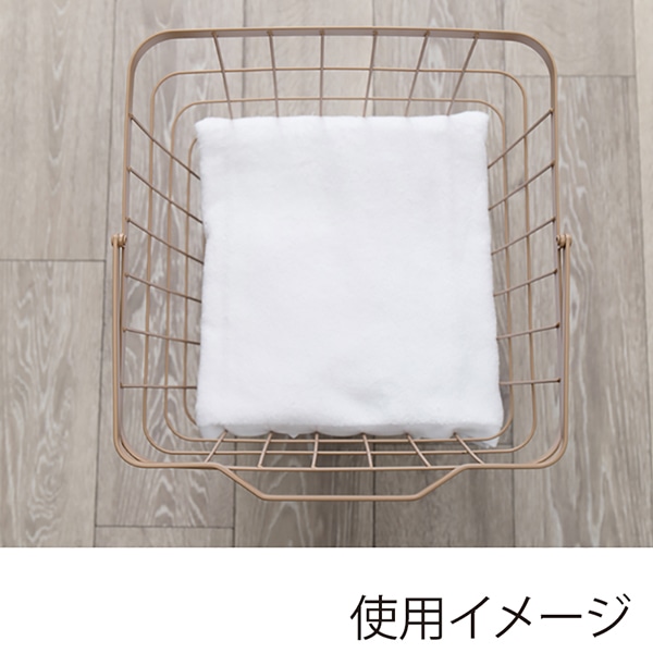 萩原 ランドリーバスケット 2段 角型 キャラメルブラウン KR-3970LT 1台(ご注文単位1台)【直送品】