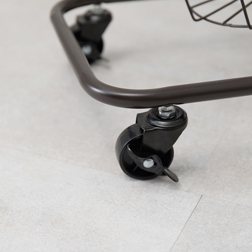 萩原 ランドリーバスケット 3段 丸型 ダークブラウン KR-3973DBR 1台(ご注文単位1台)【直送品】