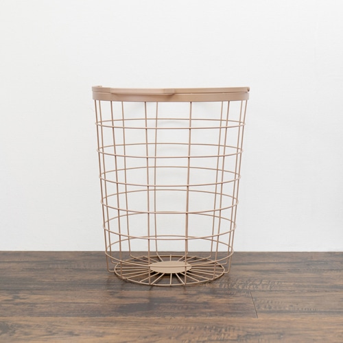 萩原 ランドリーバスケット 3段 丸型 キャラメルブラウン KR-3973LT 1台(ご注文単位1台)【直送品】