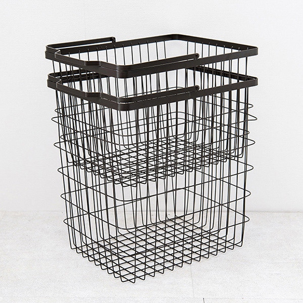 萩原 ランドリーバスケット　幅33cm ダークブラウン KR-3945DBR 1台（ご注文単位1台）【直送品】