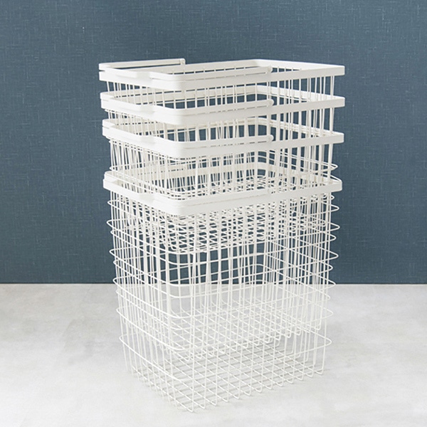 萩原 ランドリーバスケット　幅62.5cm ホワイト KR-3946WH 1台（ご注文単位1台）【直送品】