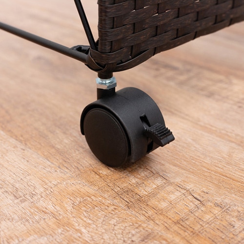 萩原 分別ごみ箱ラック 幅38cm ダークブラウン RUD-2423DBR 1台(ご注文単位1台)【直送品】