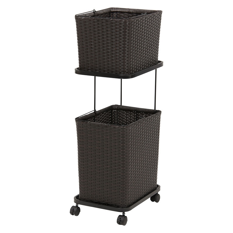 萩原 ランドリーラック　幅30cm ダークブラウン RAN-2427DBR 1台（ご注文単位1台）【直送品】