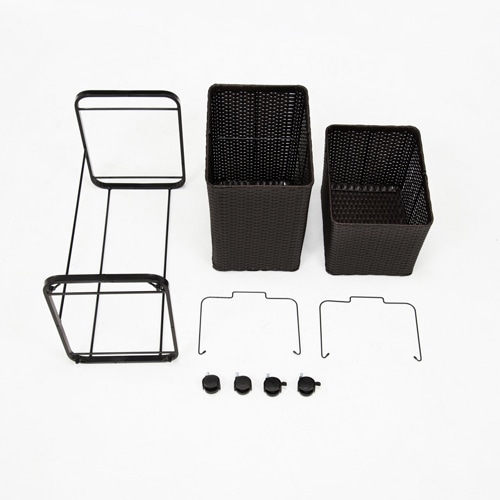 萩原 ランドリーラック 幅30cm ダークブラウン RAN-2427DBR 1台(ご注文単位1台)【直送品】