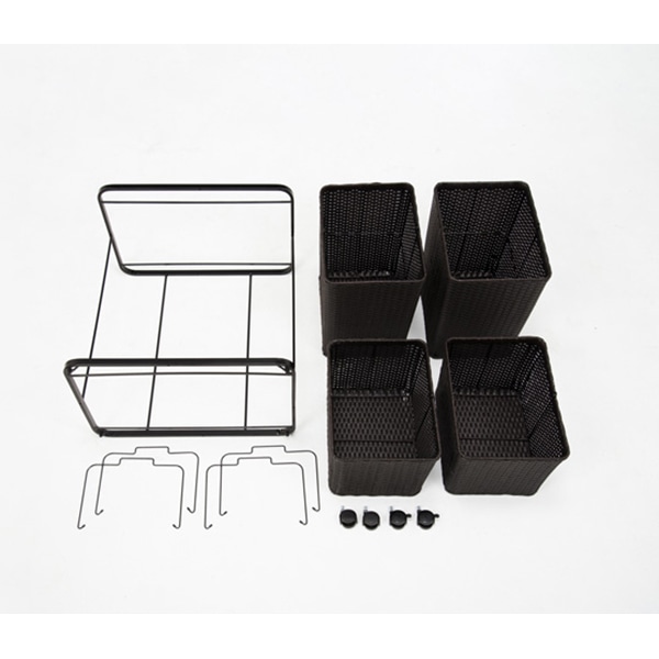 萩原 ランドリーラック 幅60cm ダークブラウン RAN-2428DBR 1台(ご注文単位1台)【直送品】