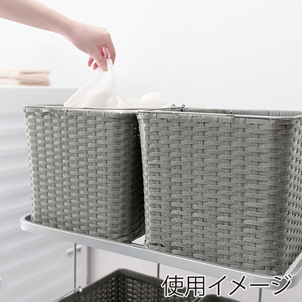 萩原 ランドリーラック 幅60cm グレー RAN-2428GY 1台(ご注文単位1台)【直送品】