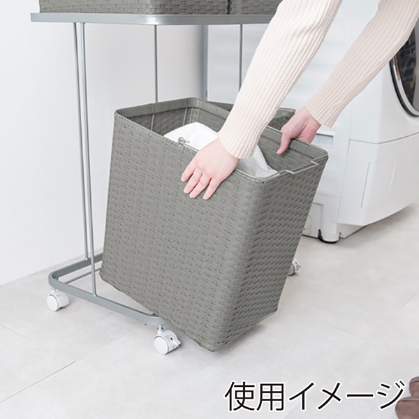 萩原 ランドリーラック 幅60cm グレー RAN-2428GY 1台(ご注文単位1台)【直送品】