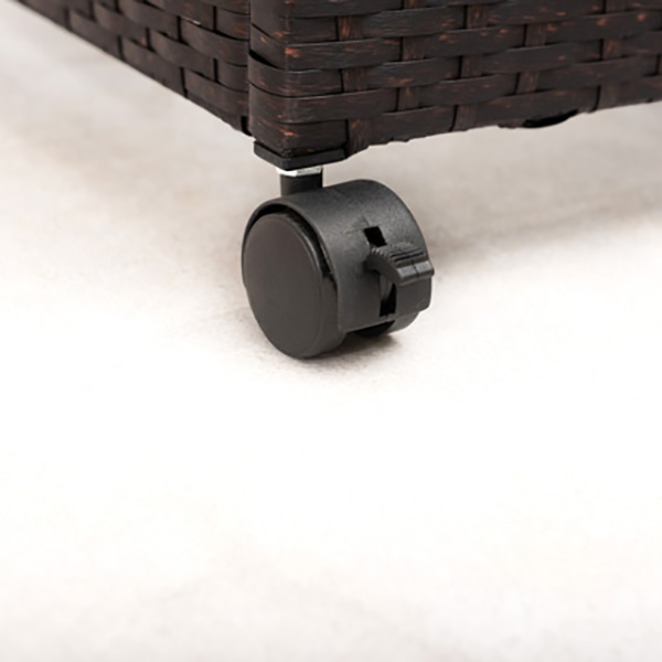 萩原 収納庫　キャスター付き ダークブラウン RUD-2430DBR 1個（ご注文単位1個）【直送品】