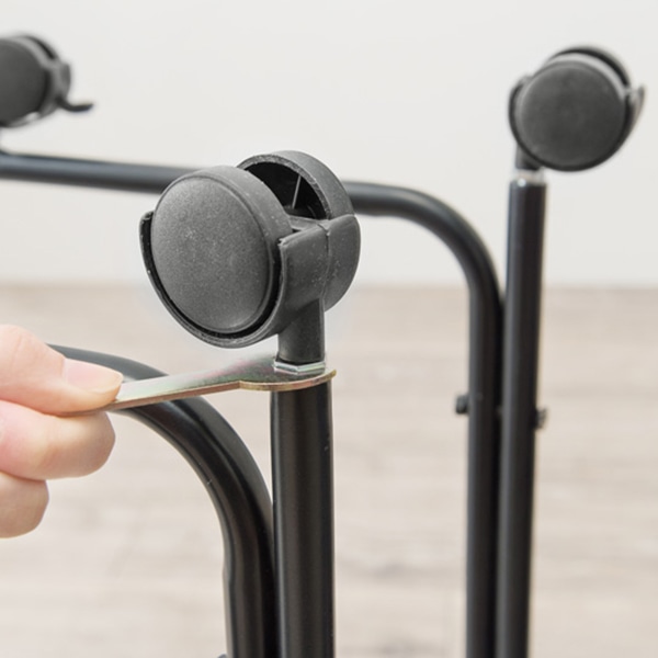 萩原 ランドリーラック 2段 幅36.5cm キャスター付 ダークブラウン RAN-2431DBR 1台(ご注文単位1台)【直送品】