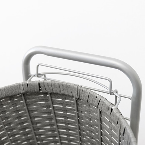 萩原 ランドリーラック 2段 幅36.5cm キャスター付 グレー RAN-2431GY 1台(ご注文単位1台)【直送品】