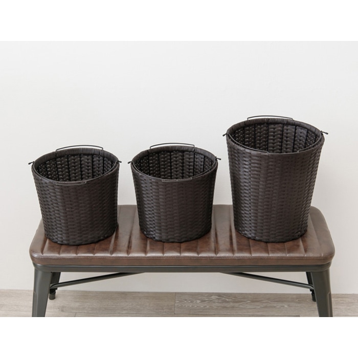 萩原 ランドリーラック 3段 幅36.5cm キャスター付 ホワイト RAN-2432DBR 1台(ご注文単位1台)【直送品】