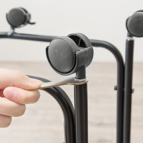 萩原 ランドリーラック 3段 幅36.5cm キャスター付 ホワイト RAN-2432DBR 1台(ご注文単位1台)【直送品】