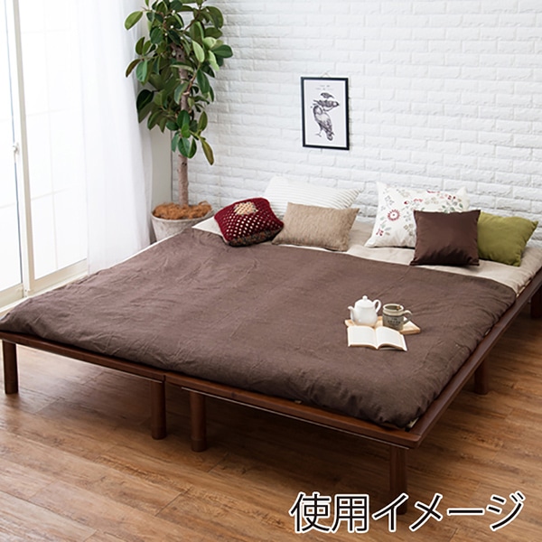 萩原 すのこベッド シングル ダークブラウン WB-7706S-DBR 1台(ご注文単位1台)【直送品】