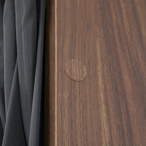 萩原 伸縮クローゼット 棚付き ウォルナット VR-7243WN 1台(ご注文単位1台)【直送品】