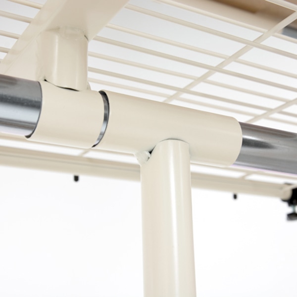 萩原 伸縮クローゼット　棚付き ホワイトウォッシュ VR-7243WS 1台（ご注文単位1台）【直送品】