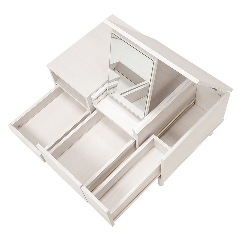 萩原 2WAYドレッサーテーブル 幅75cm ホワイトウォッシュ RD-1125WS 1台(ご注文単位1台)【直送品】