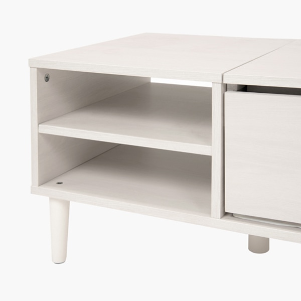 萩原 2WAYドレッサーテーブル 幅75cm ホワイトウォッシュ RD-1125WS 1台(ご注文単位1台)【直送品】