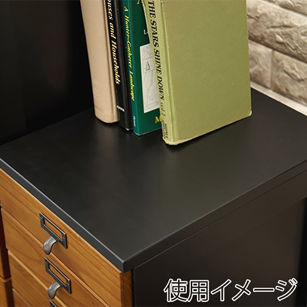 萩原 書類チェスト 5段 A4対応 ブラック×ブラウン MCH-6170BB 1台(ご注文単位1台)【直送品】