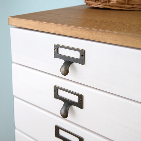 萩原 書類チェスト 5段 A4対応 ナチュラル×ホワイト MCH-6170NW 1台(ご注文単位1台)【直送品】