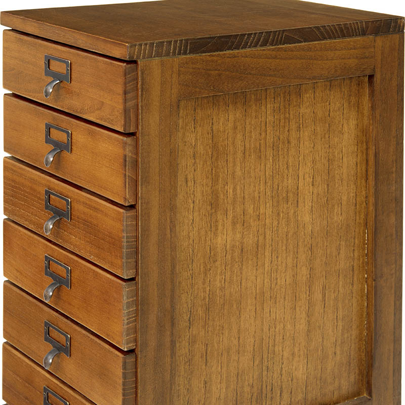 萩原 書類チェスト 9段 A4対応 ブラウン MCH-6171BR 1台(ご注文単位1台)【直送品】