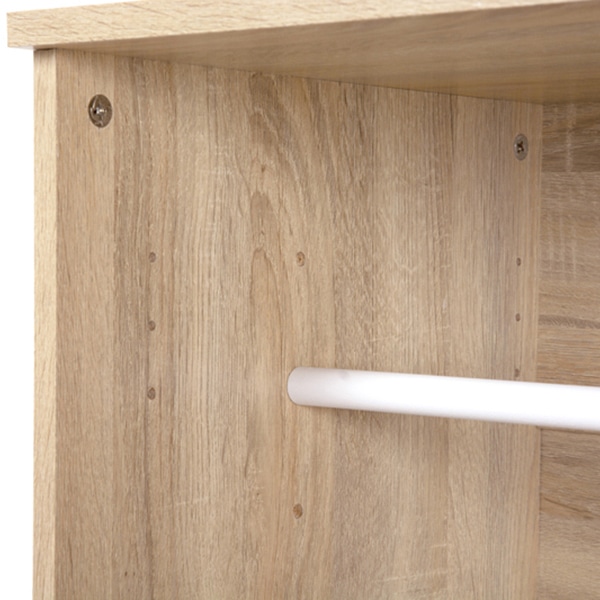 萩原 ワードローブ　引き出し付　幅60cm ナチュラル RKK-1621NA 1台（ご注文単位1台）【直送品】