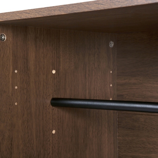 萩原 ワードローブ 引き出し付 幅60cm ブラウン RKK-1621BR 1台(ご注文単位1台)【直送品】