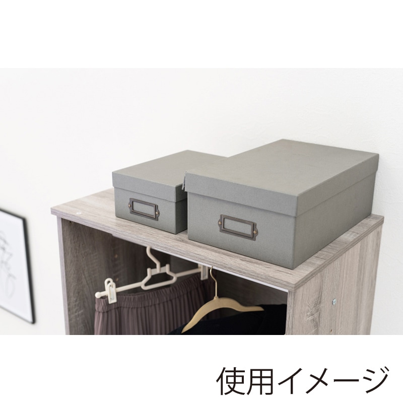 萩原 ワードローブ 引き出し付 幅60cm グレー RKK-1621GY 1台(ご注文単位1台)【直送品】