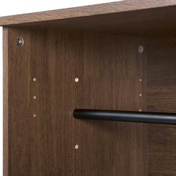 萩原 ワードローブ 引き出し付 幅89cm ブラウン RKK-1622BR 1台(ご注文単位1台)【直送品】