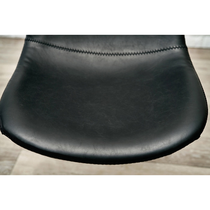 萩原 キャスター付き昇降チェア 丸型 ブラック LC-4497BK 1台(ご注文単位1台)【直送品】